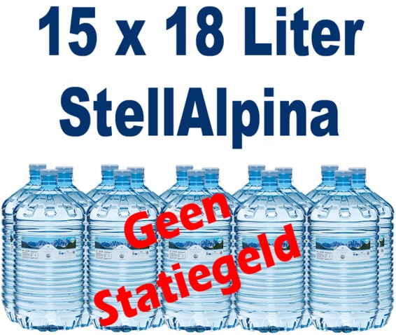 StellAlpina 15 x 18 Liter bronwater