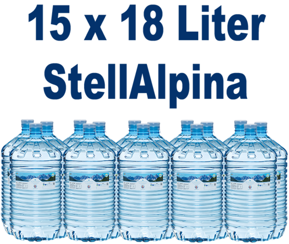 StellAlpina 15 x 18 Liter bronwater